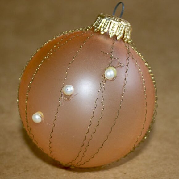 light pink colored ball ornament - Picture 2 of 4